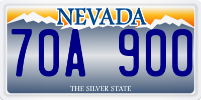 NV license plate 70A900