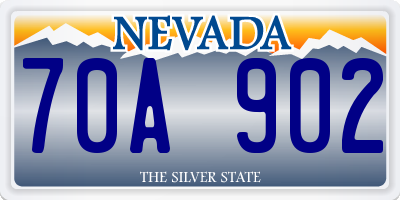 NV license plate 70A902