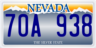 NV license plate 70A938