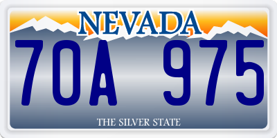 NV license plate 70A975