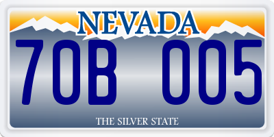 NV license plate 70B005