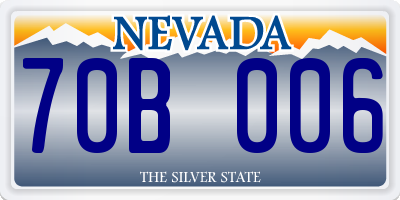 NV license plate 70B006