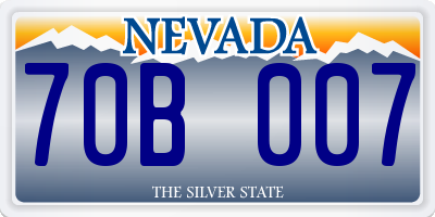 NV license plate 70B007