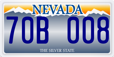 NV license plate 70B008