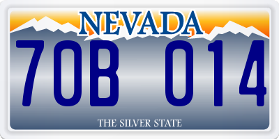 NV license plate 70B014