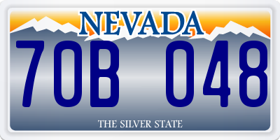 NV license plate 70B048