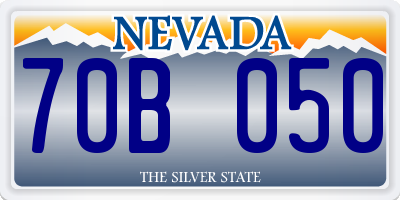 NV license plate 70B050