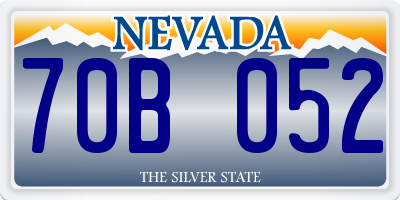 NV license plate 70B052