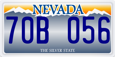 NV license plate 70B056