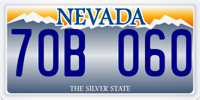 NV license plate 70B060