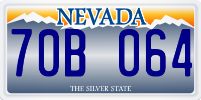 NV license plate 70B064