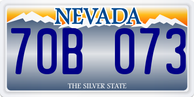 NV license plate 70B073