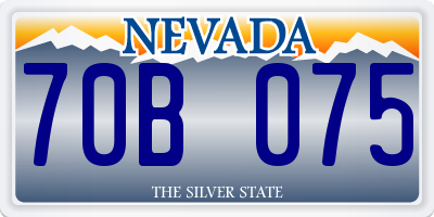 NV license plate 70B075