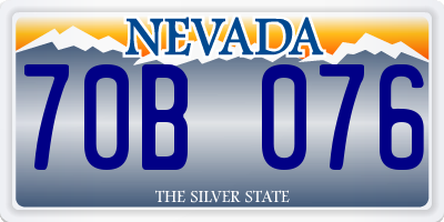 NV license plate 70B076