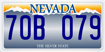 NV license plate 70B079