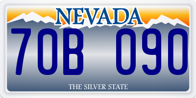 NV license plate 70B090