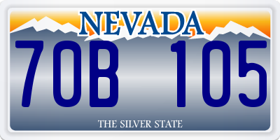 NV license plate 70B105