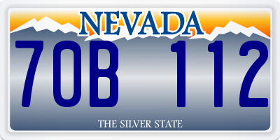 NV license plate 70B112