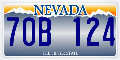 NV license plate 70B124