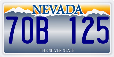 NV license plate 70B125