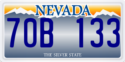 NV license plate 70B133
