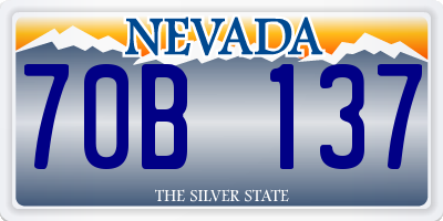 NV license plate 70B137
