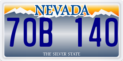 NV license plate 70B140
