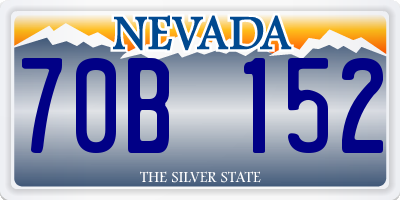 NV license plate 70B152