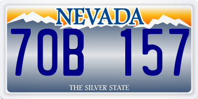 NV license plate 70B157