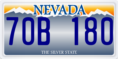NV license plate 70B180