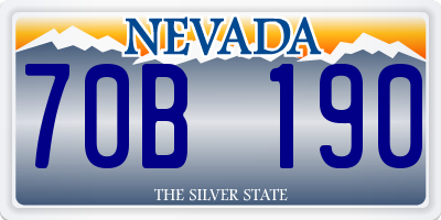 NV license plate 70B190