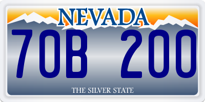 NV license plate 70B200