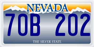 NV license plate 70B202