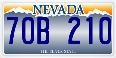 NV license plate 70B210