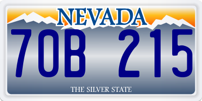 NV license plate 70B215