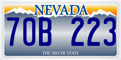 NV license plate 70B223