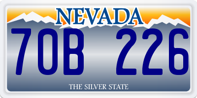 NV license plate 70B226