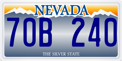 NV license plate 70B240