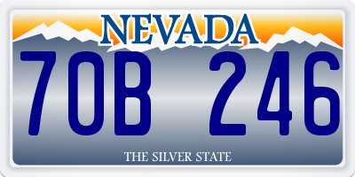 NV license plate 70B246