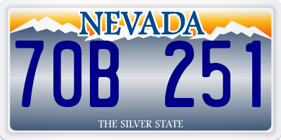 NV license plate 70B251