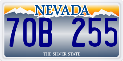 NV license plate 70B255