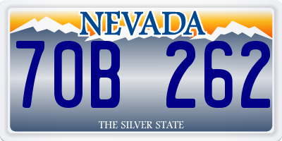 NV license plate 70B262