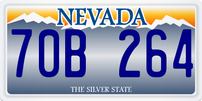 NV license plate 70B264