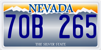 NV license plate 70B265