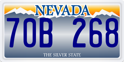 NV license plate 70B268