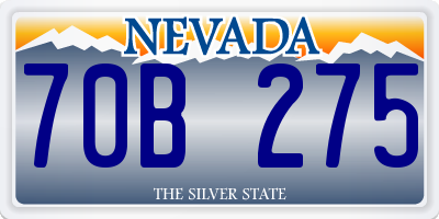 NV license plate 70B275