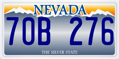 NV license plate 70B276