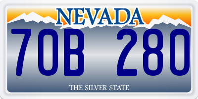 NV license plate 70B280