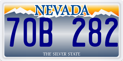 NV license plate 70B282