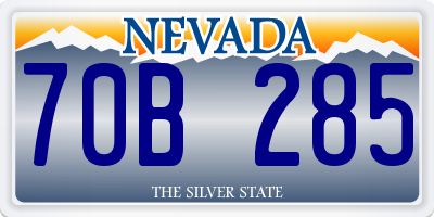 NV license plate 70B285